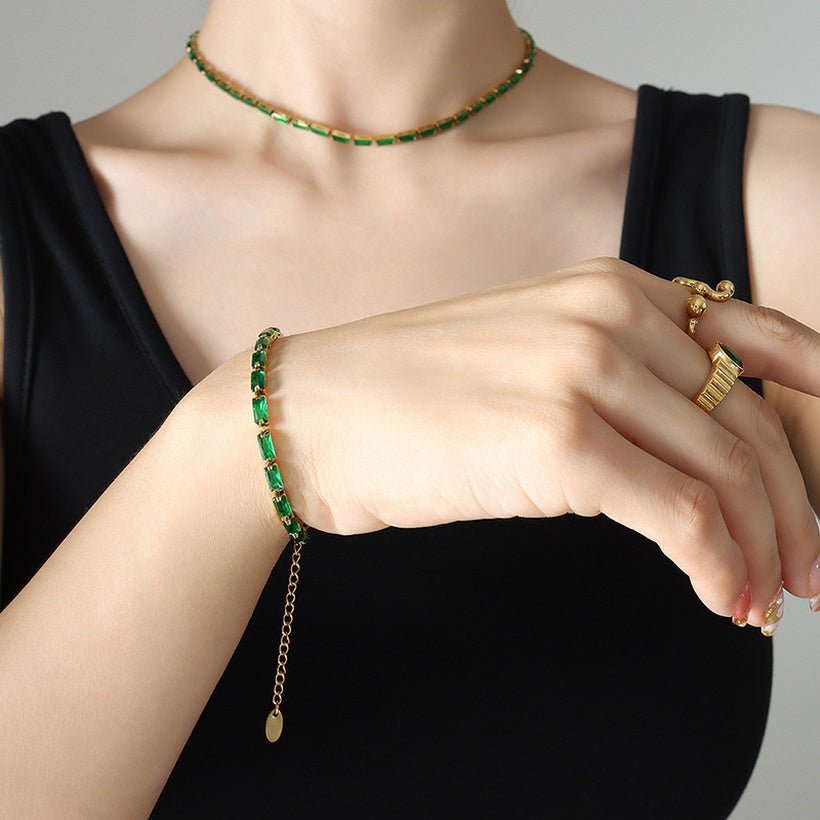 MARSELLA-PULSERA VERDE/DORADO