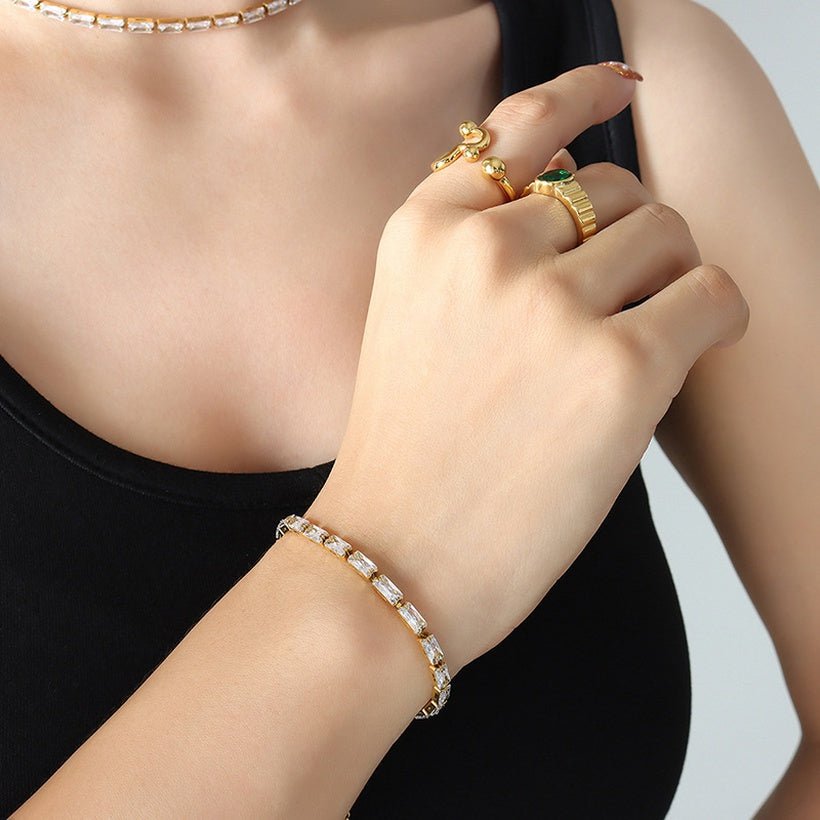 MARSELLA-PULSERA BLANCO/DORADO