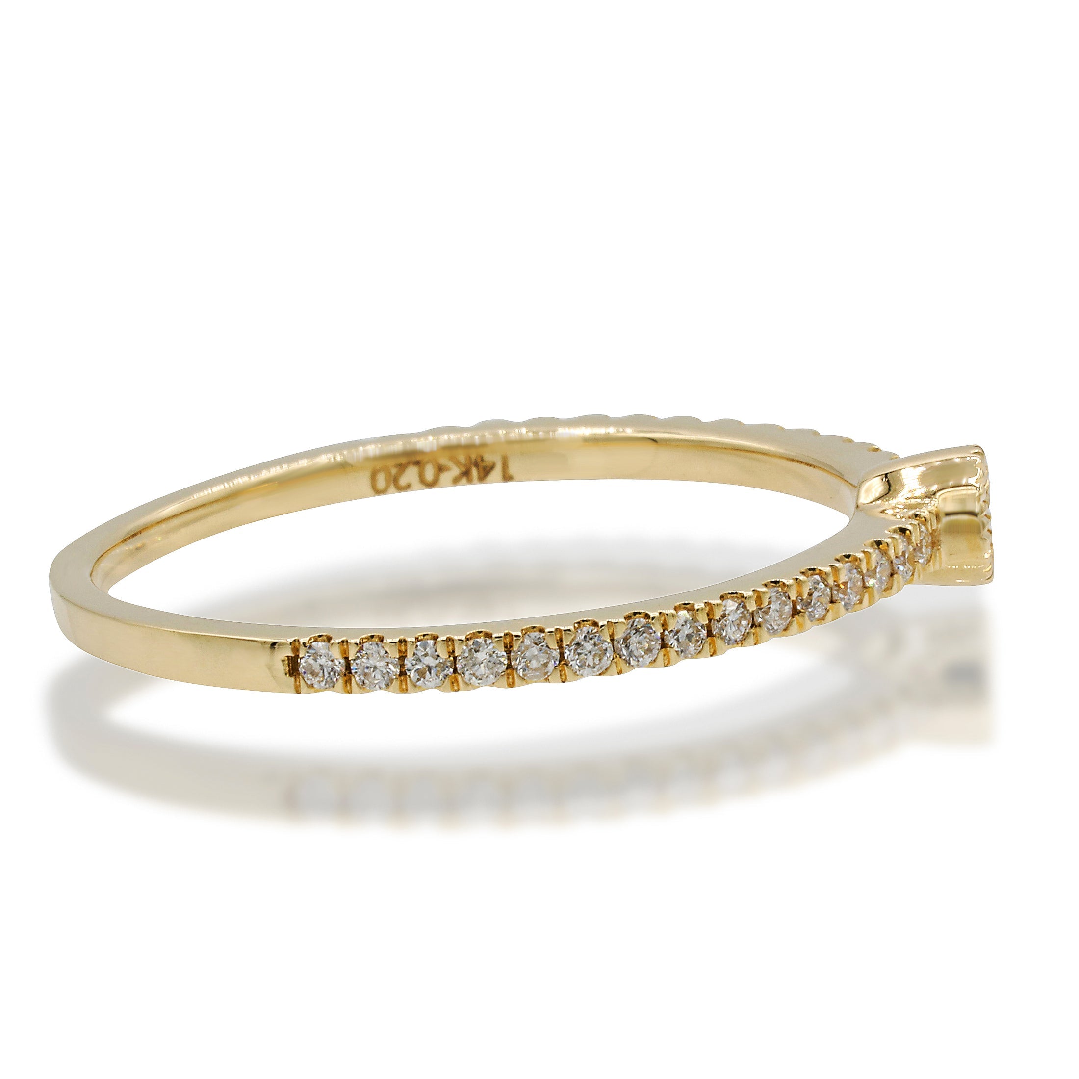 Anillo De Diamantes De 14K, 0.2 CT