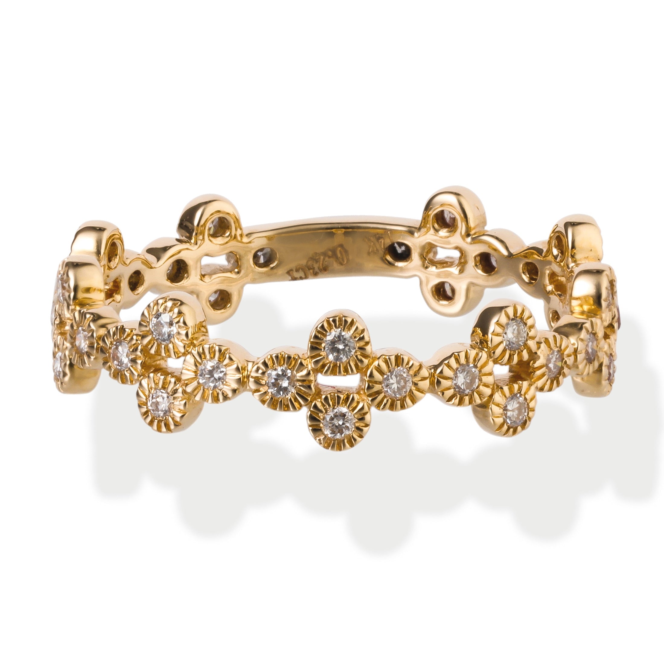 Anillo Milgrain De Diamantes, 0.23 CT