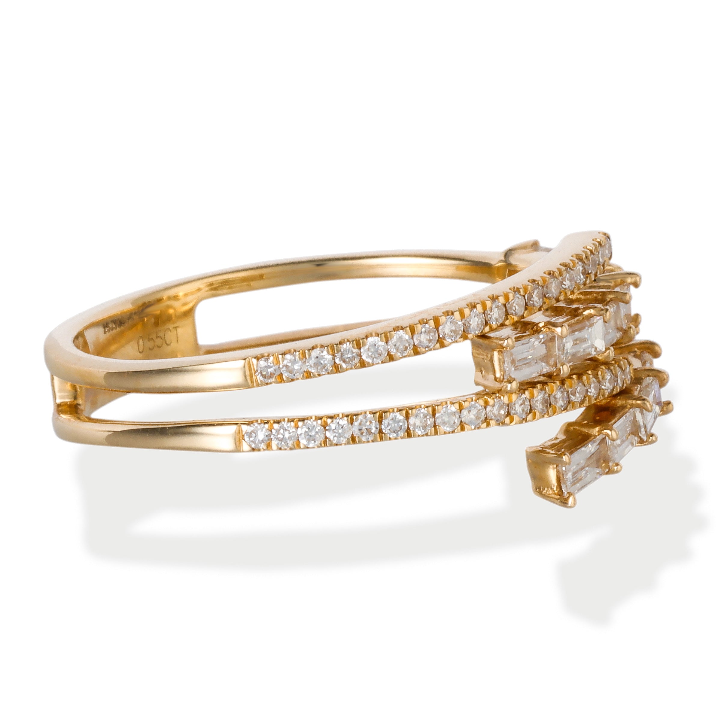 Anillo Redondo / Baguette De Diamantes 0.55 Ct.