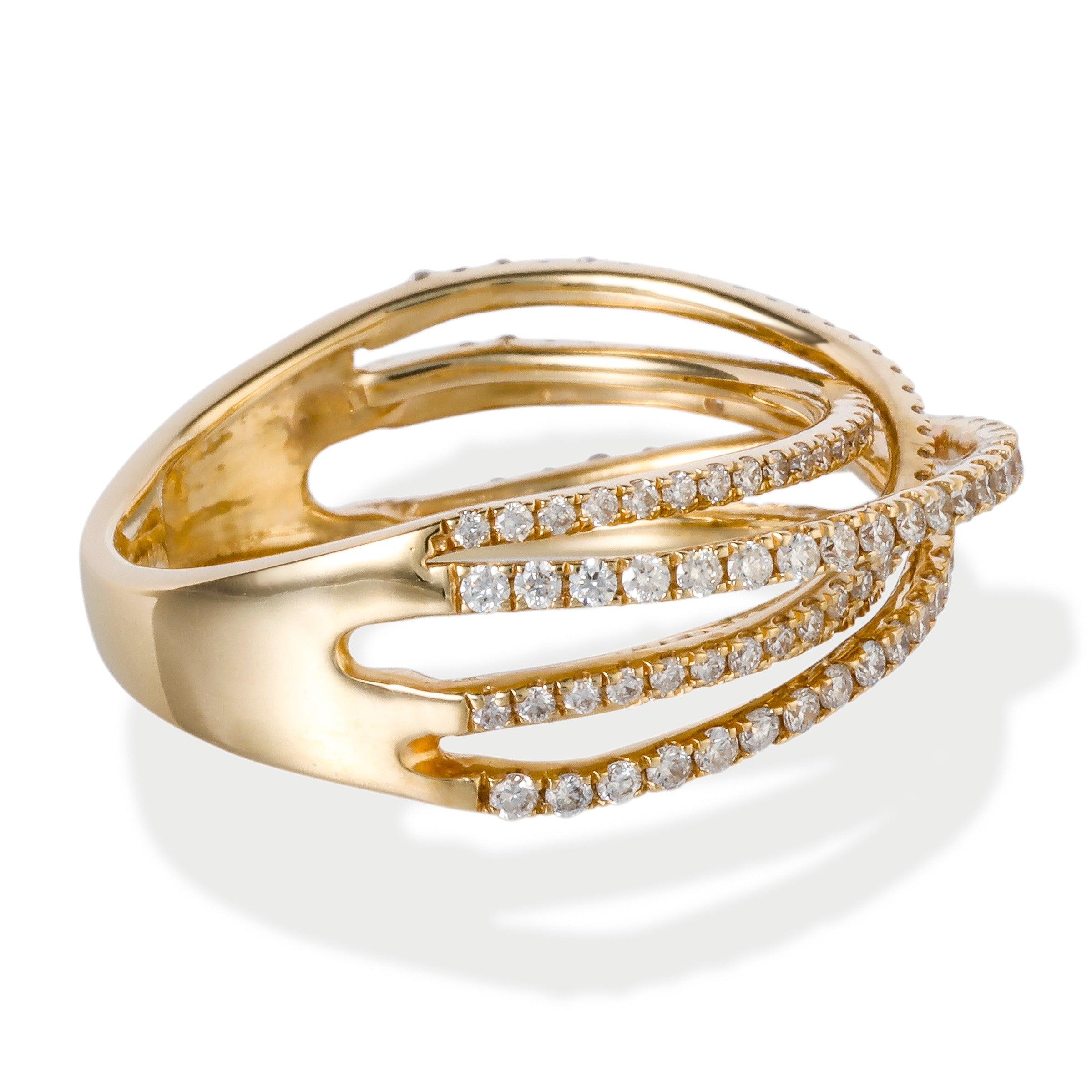 Anillo De Diamantes De Oro Amarillo De 14K 0.69 Ct.