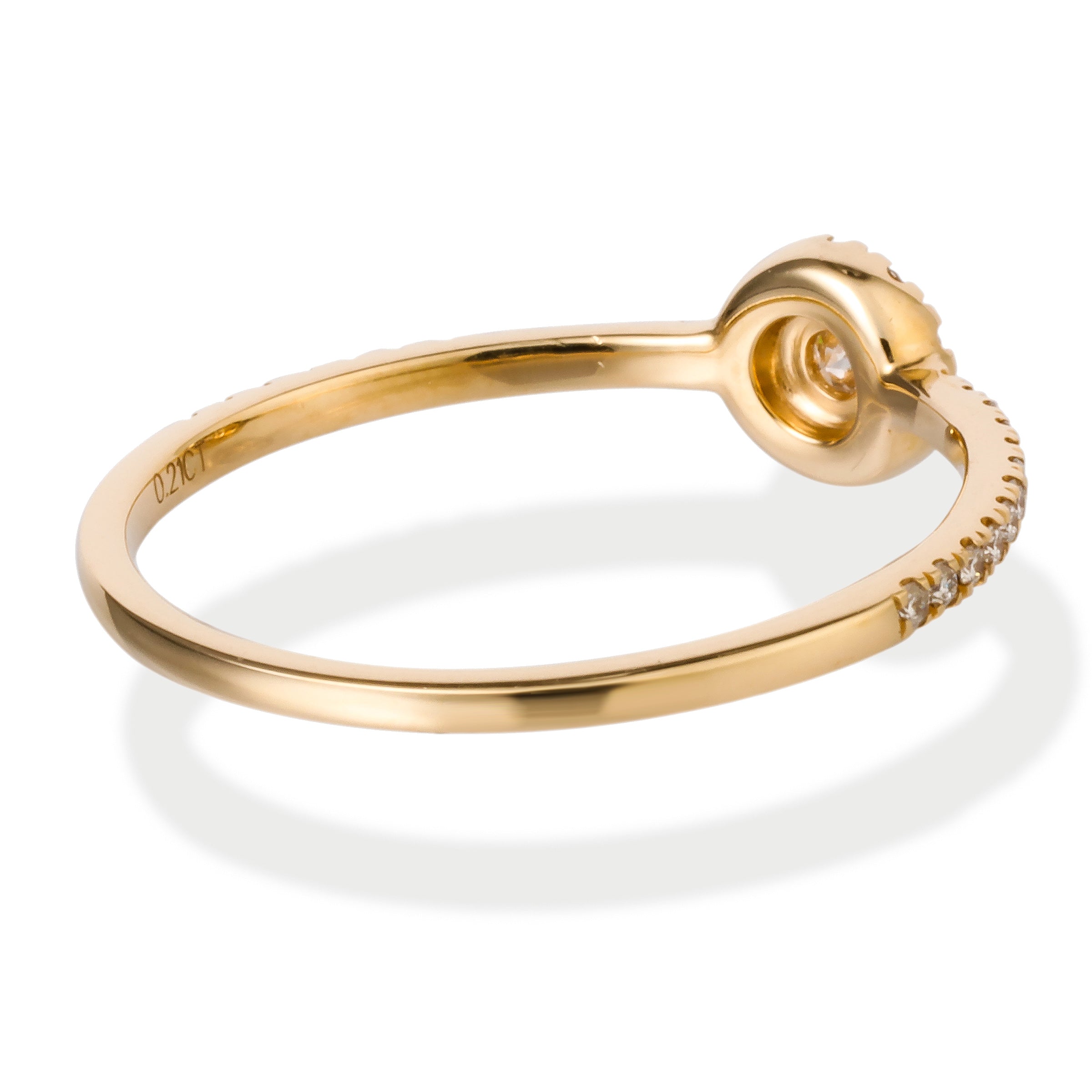 Anillo De Diamantes De 14K 0.21 Ct.