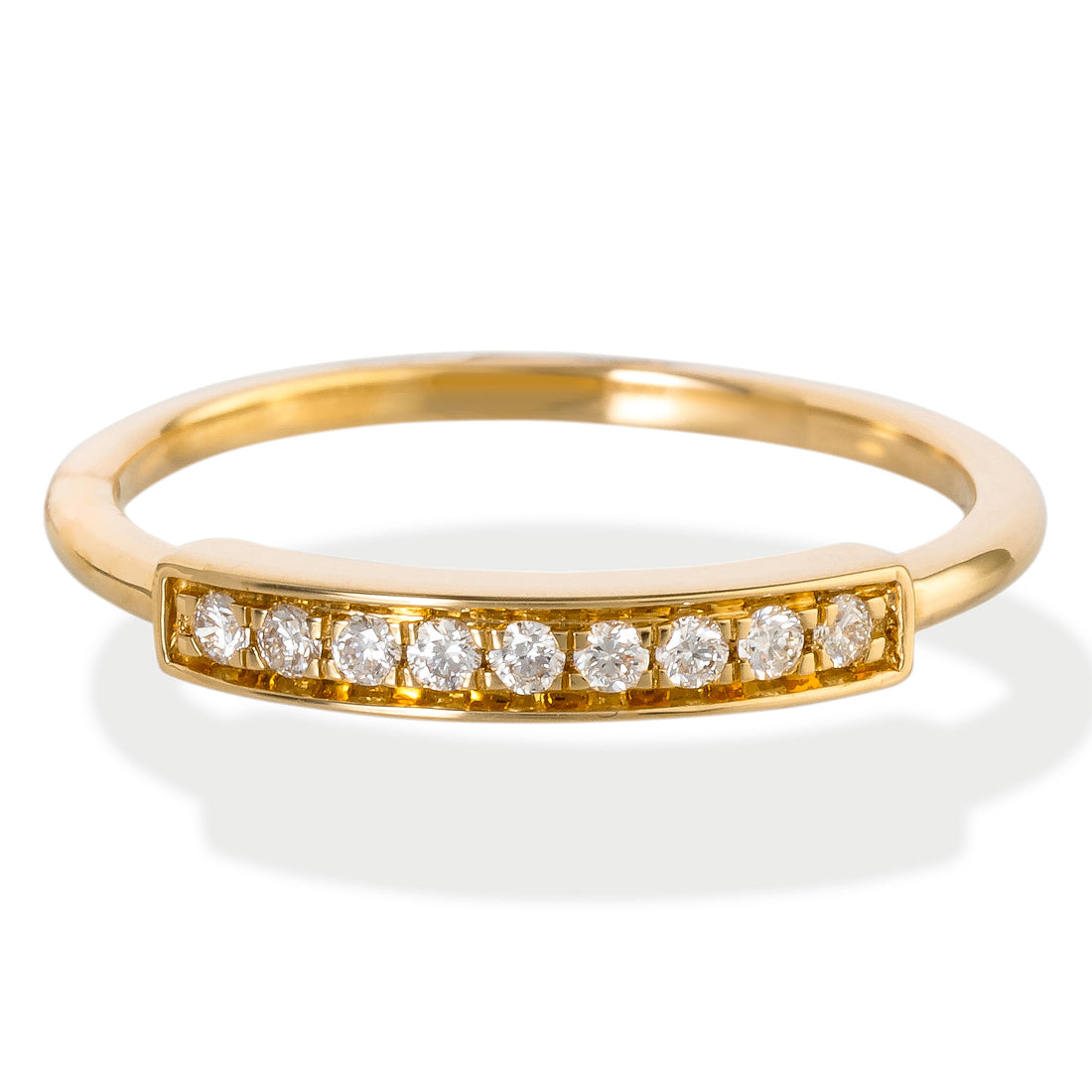 Anillo Barra De Diamantes, 0.1 CT