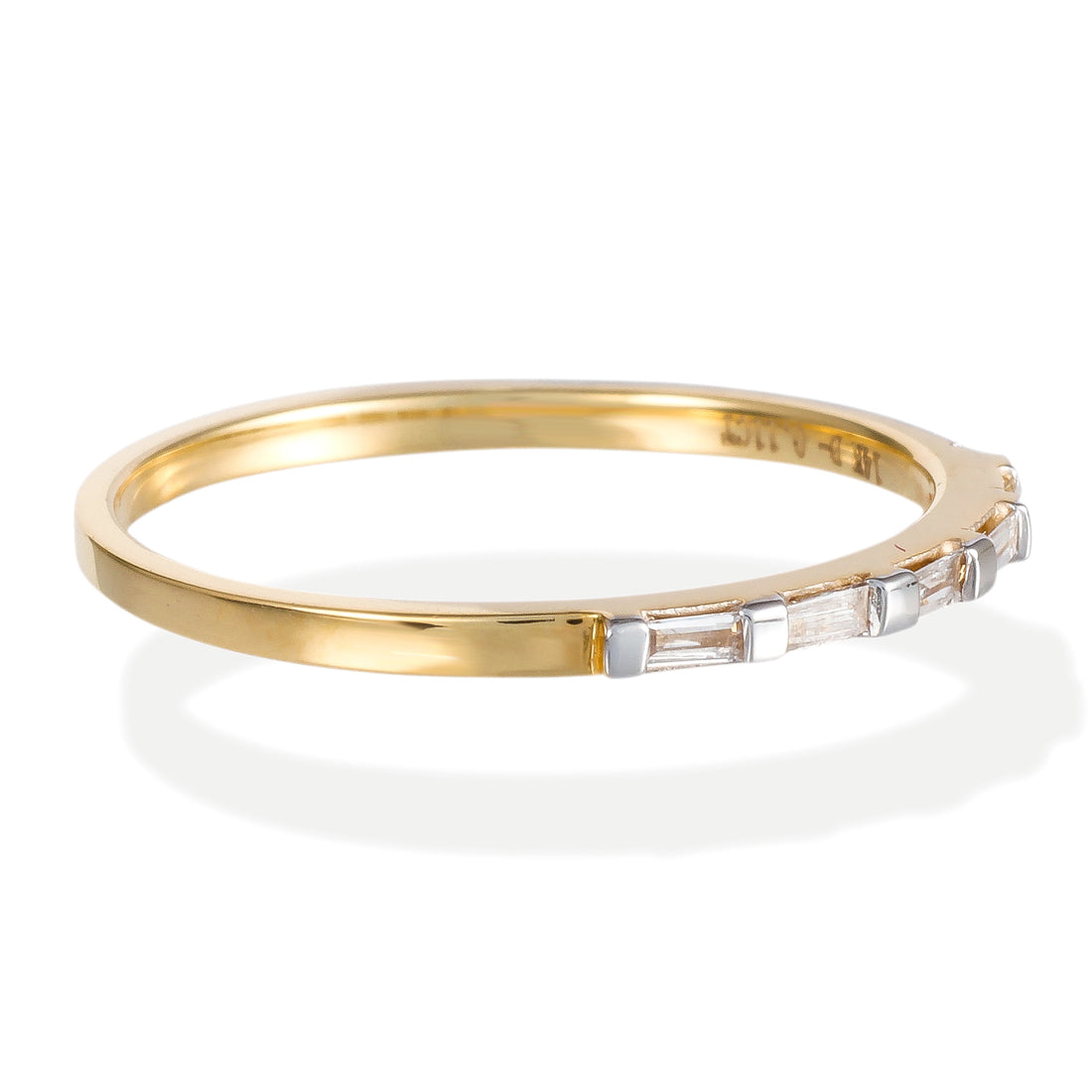 Anillo Diamantes Redondo / Baguette, 0.11 CT