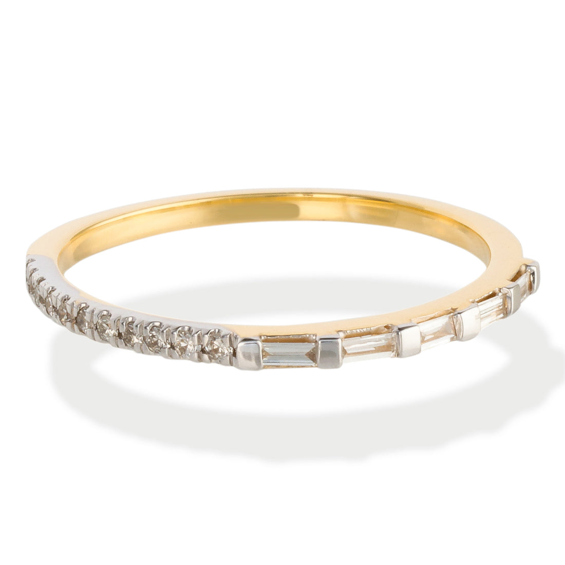 Anillo Diamantes Redondo / Baguette, 0.11 CT