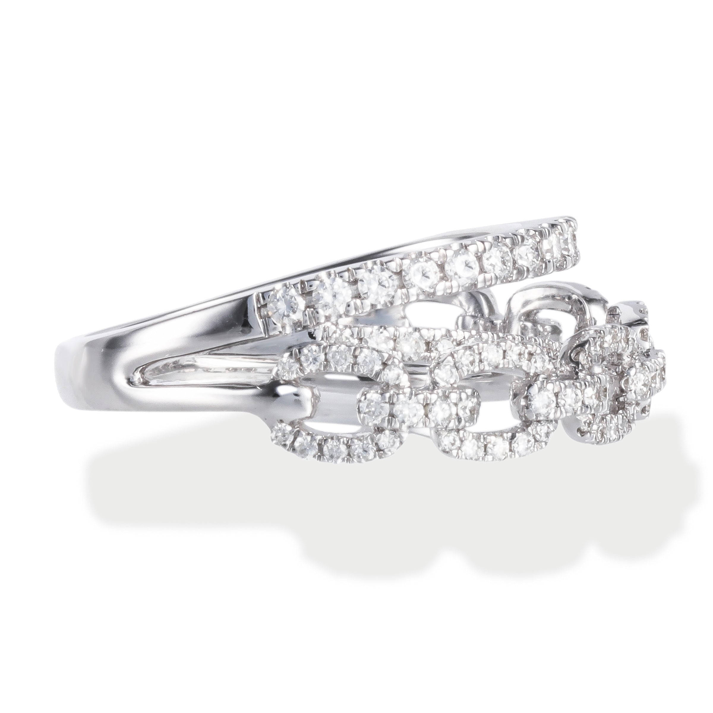Anillo De Eslabones De Diamantes 0.65 Ct.