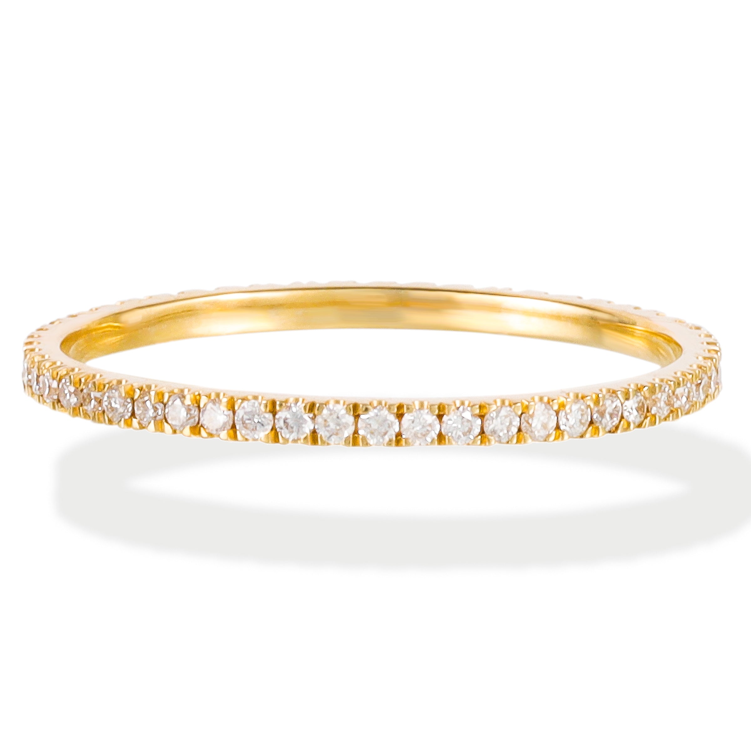 Anillo De Eternidad De Oro Amarillo De 14Kt 0.39 Ct.