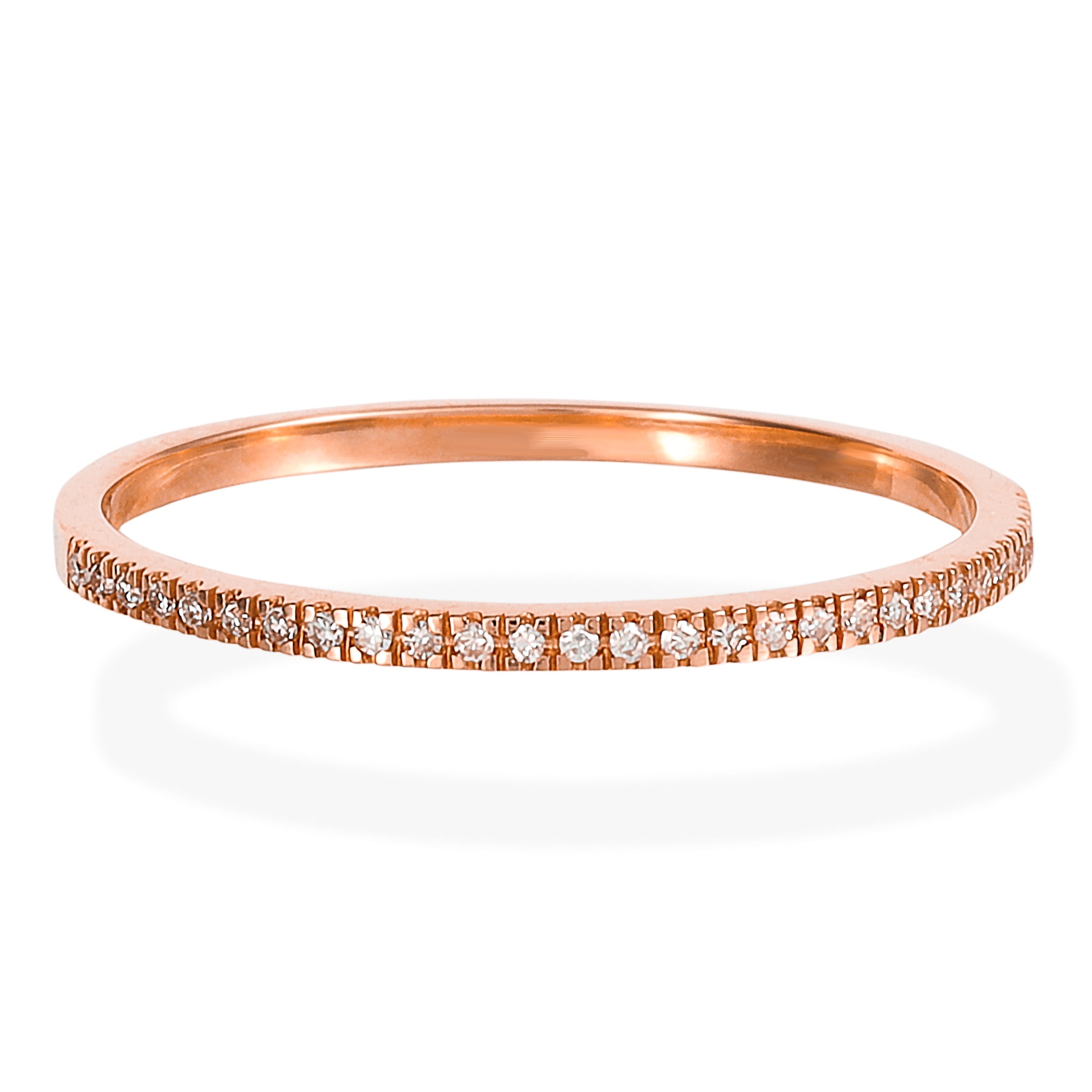 Anillo De Diamantes Media Banda 0.05 Ct.