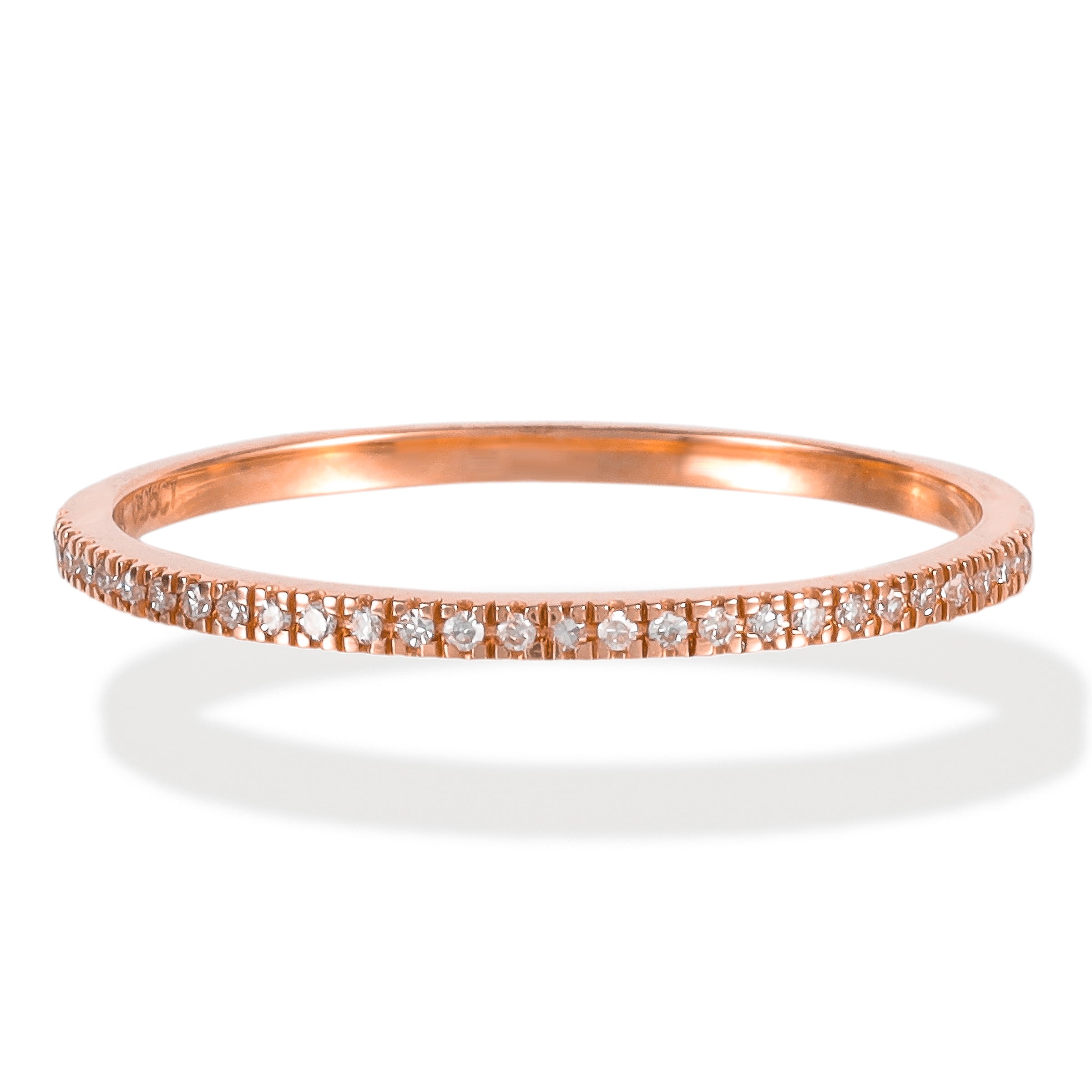 Anillo De Diamantes Media Banda 0.05 Ct.