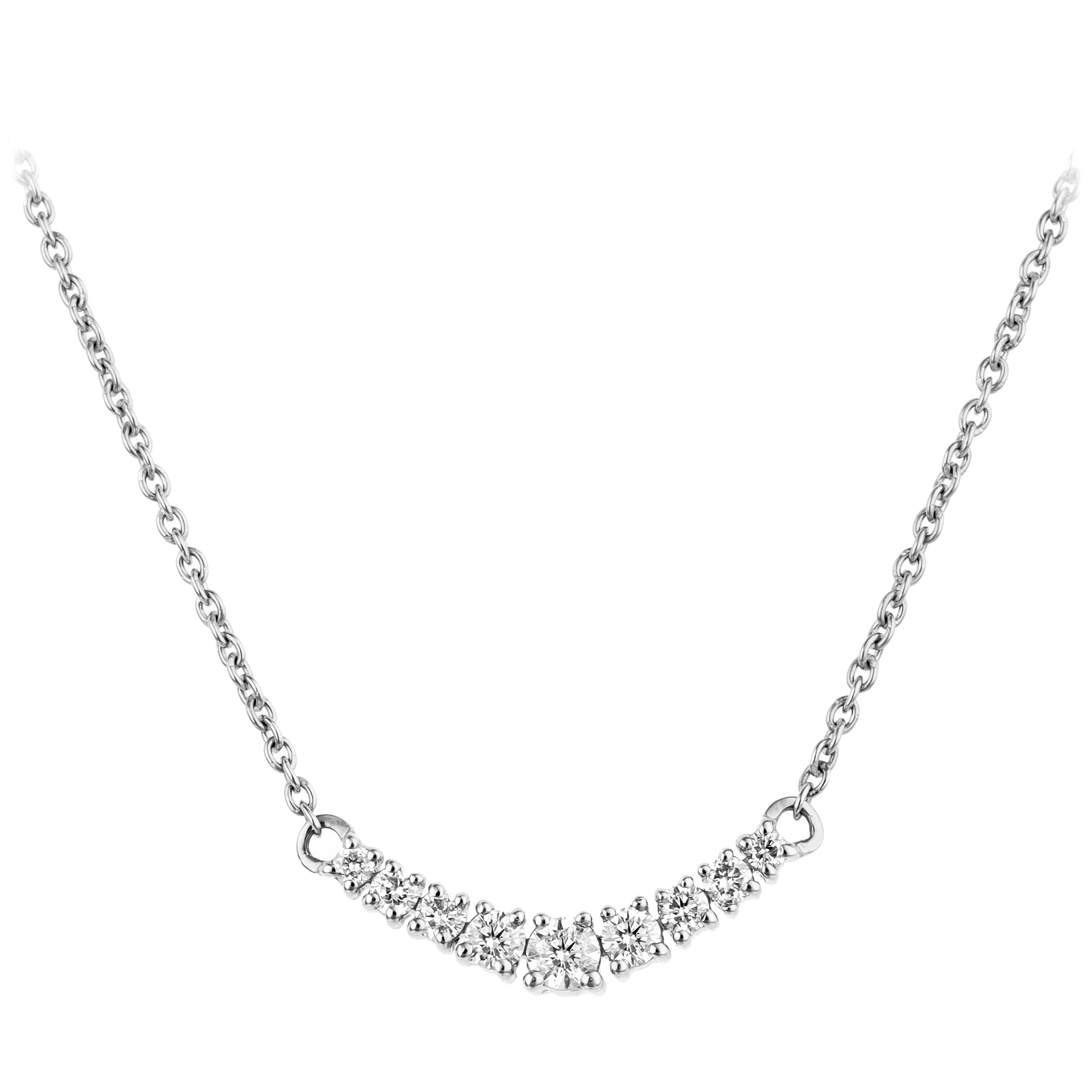 Collar Curvo De 9 Piezas Con Diamantes De 14Kt, 0.26 CT