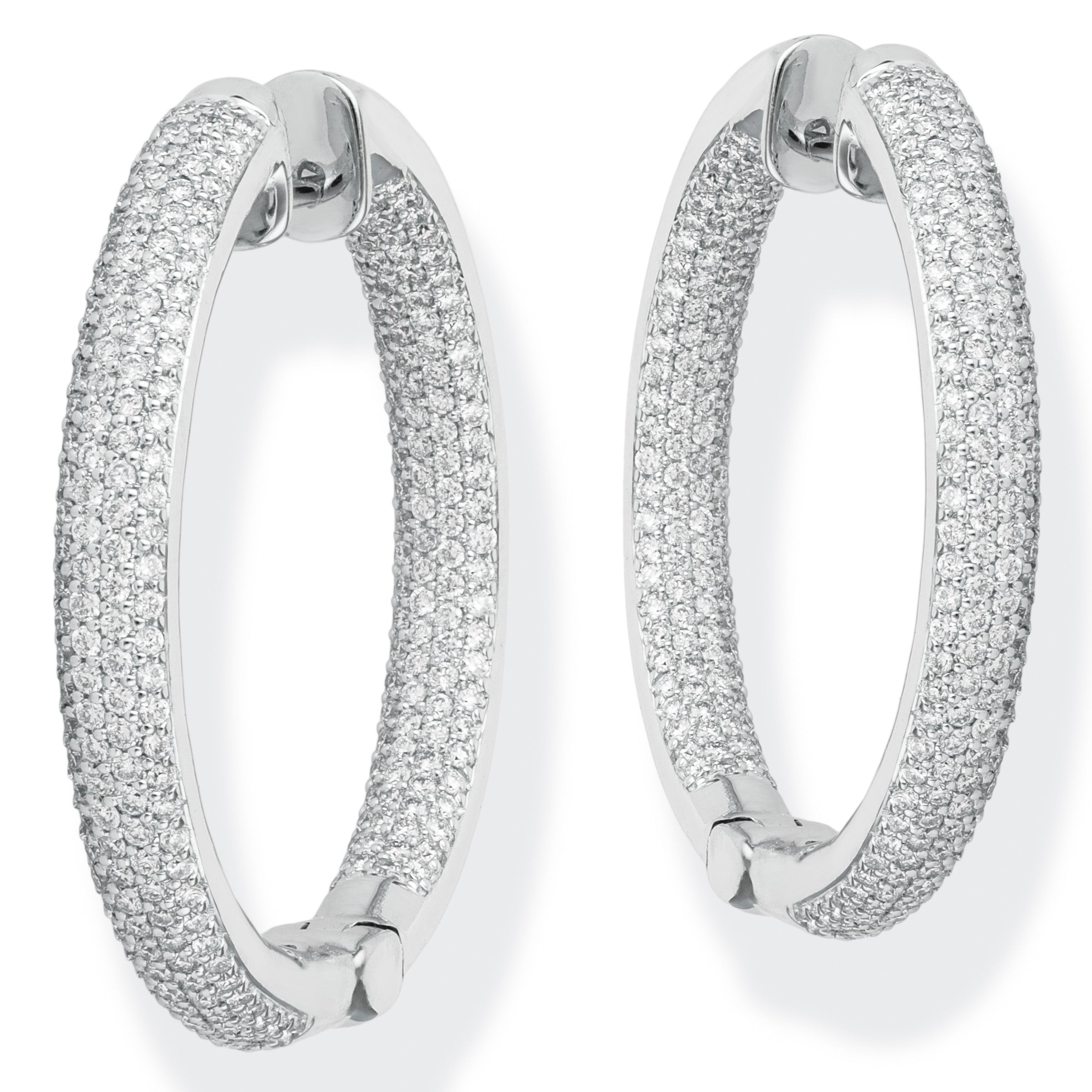 Pendientes De Aro De Diamantes 0.99 Ct.