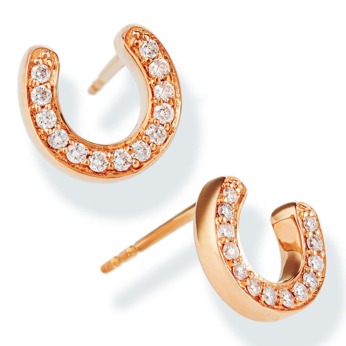 Pendientes De Herradura De Diamante 0.14 Ct.