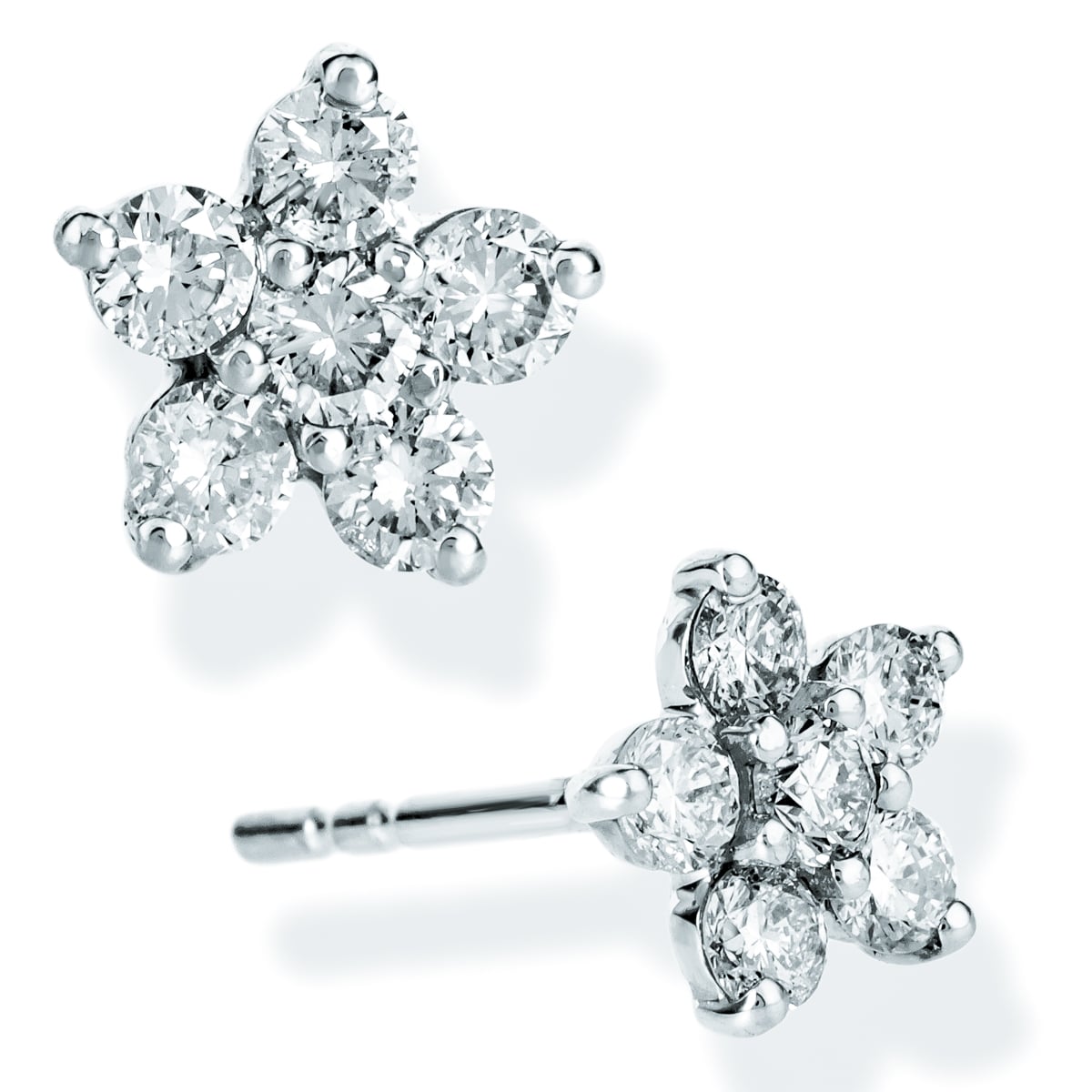 14Kt. Diamond Flower Earring, 0.5 CT