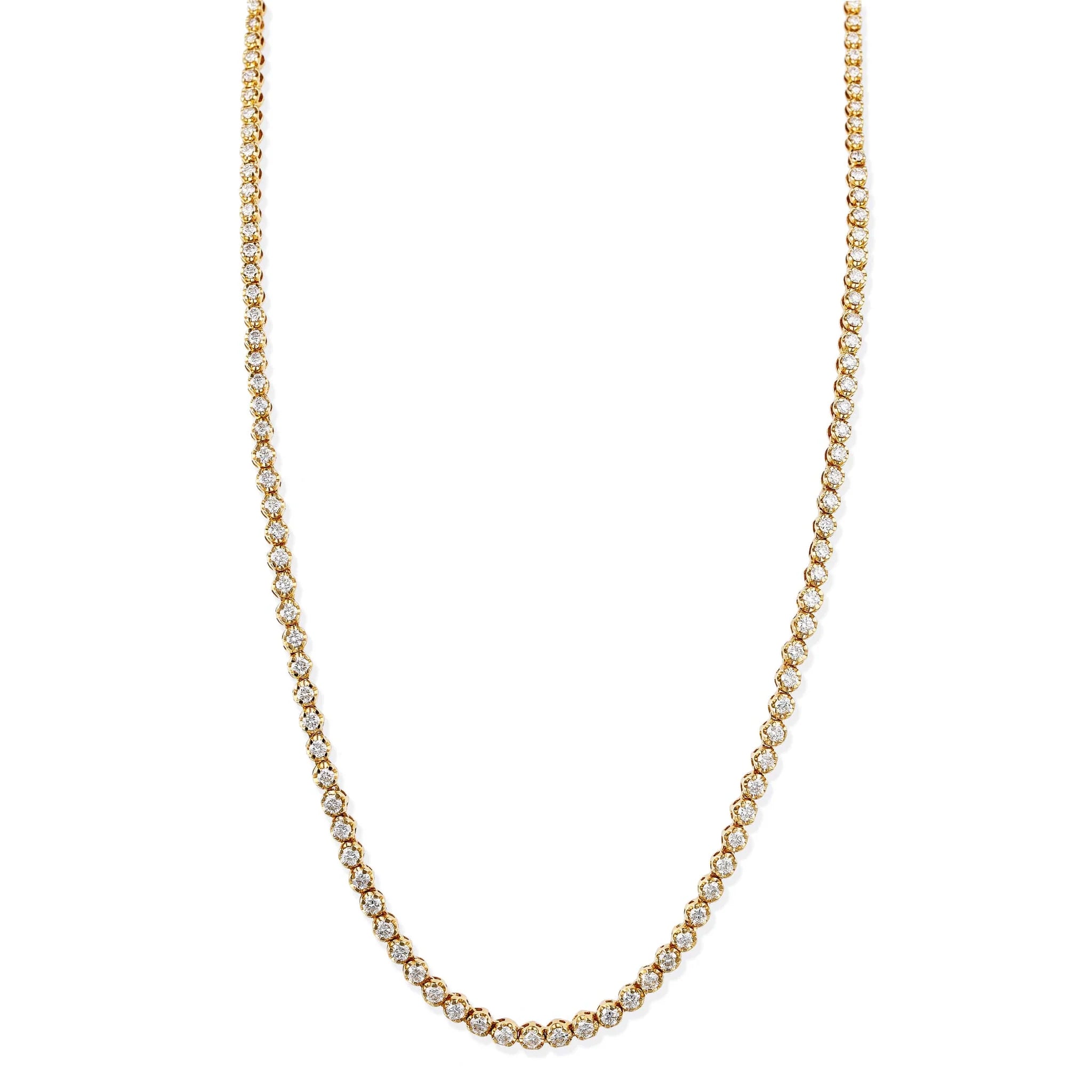 Collar Tennis de Diamante 2.7CT. En Oro Amarillo de 14K