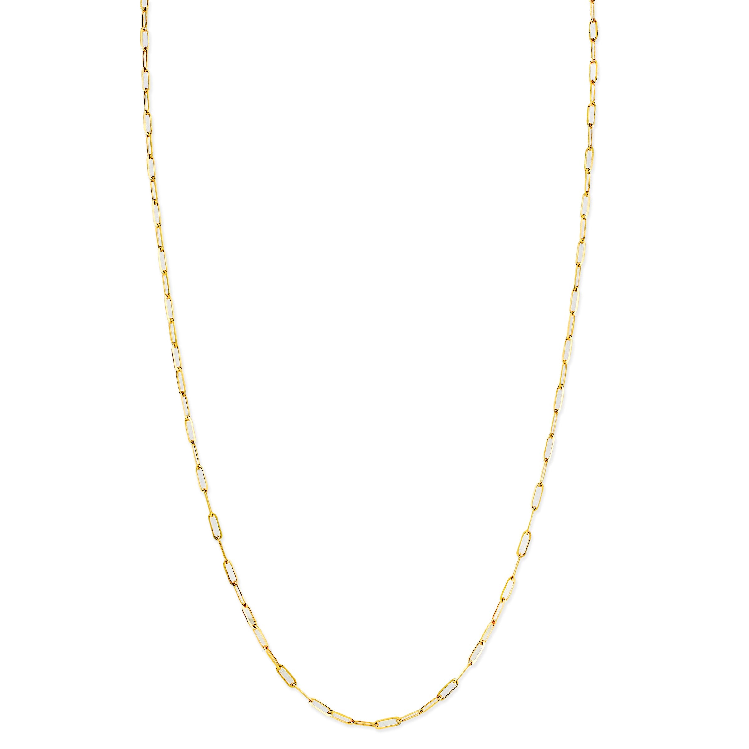 Collar De Clip Plano De Oro De 14Kt  2.30 G
