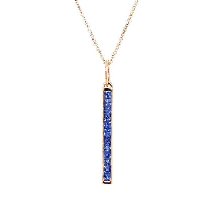 Colgante De Zafiro En Oro Amarillo De 14Kt 0.47 Ct.