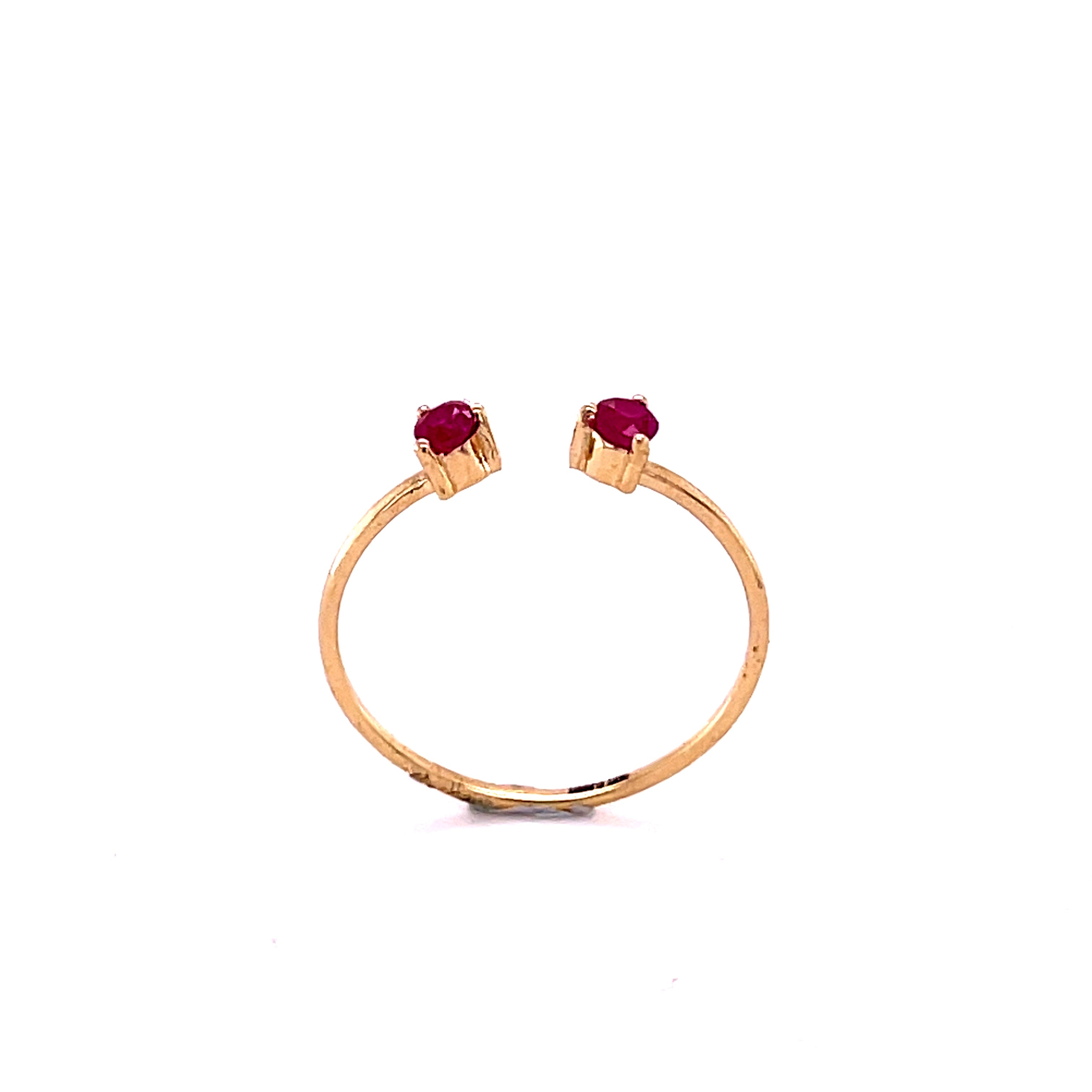 Anillo Rubí De Oro De 14K 0.22 Ct.