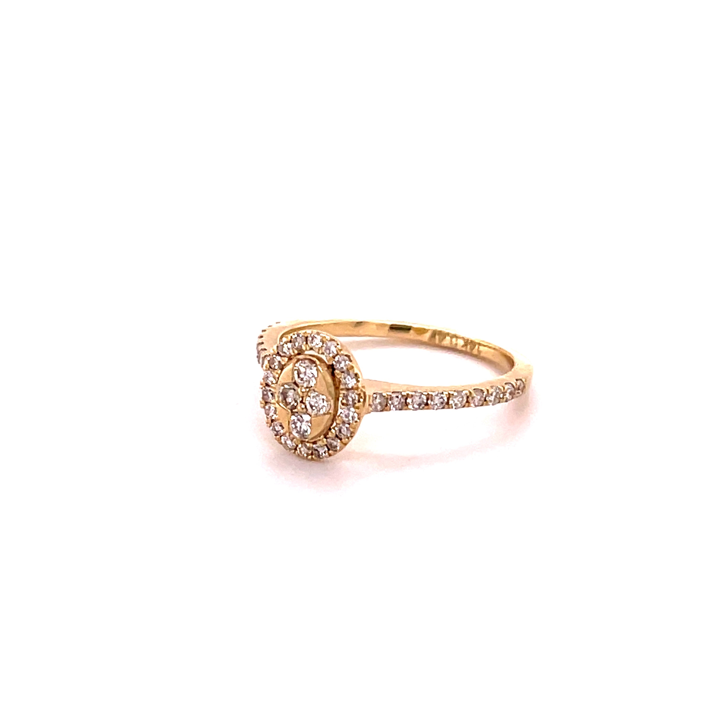 Anillo De Diamantes De Oro De 14K 0.47 Ct.