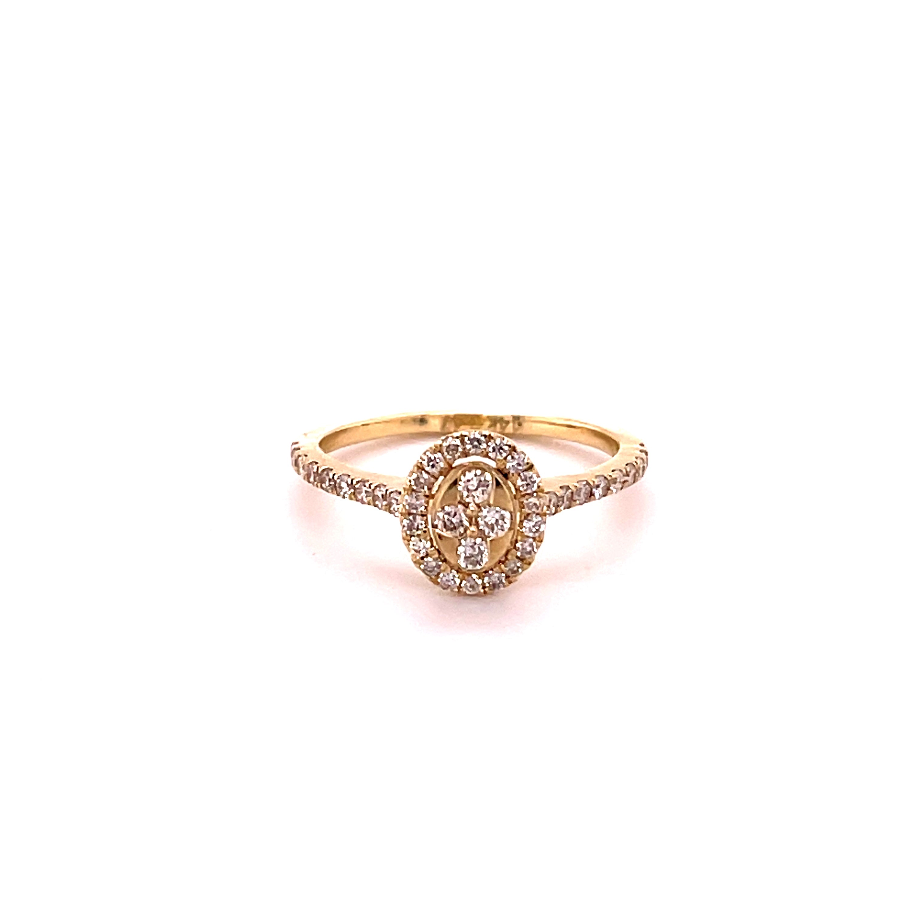 Anillo De Diamantes De Oro De 14K 0.47 Ct.