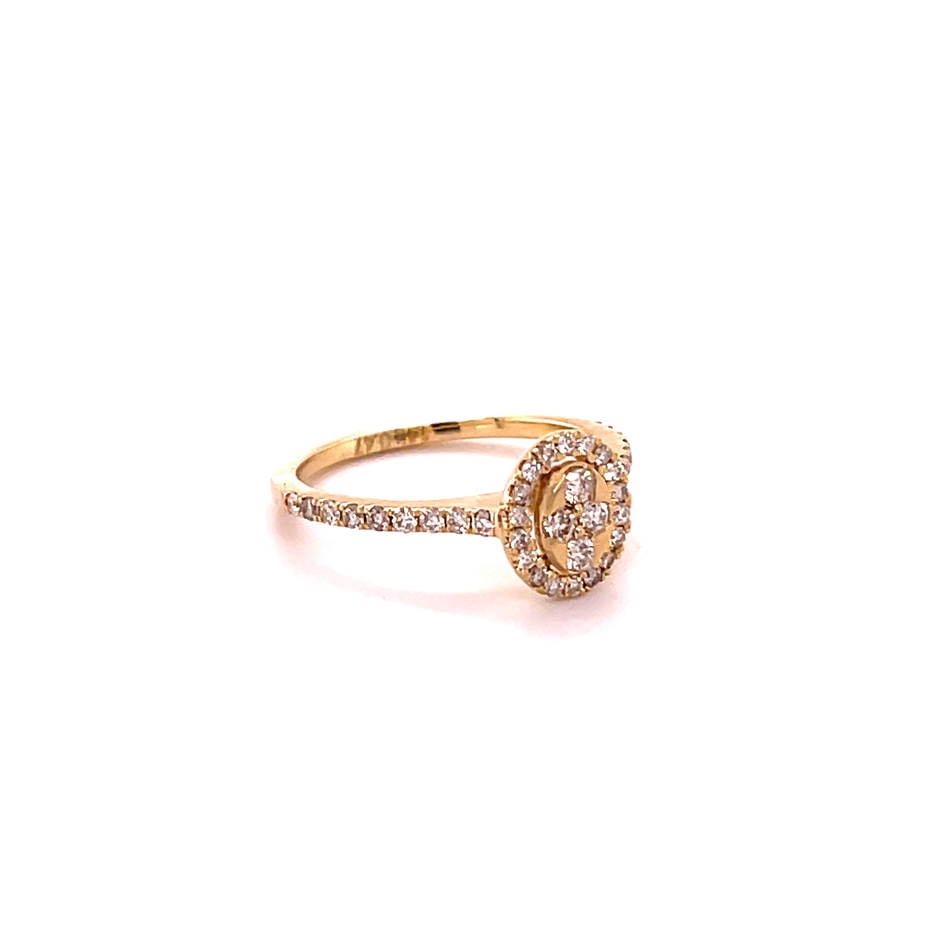 Anillo De Diamantes De Oro De 14K 0.47 Ct.