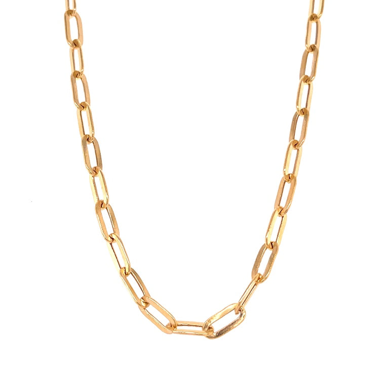 Collar De Clip Hueco De Oro Amarillo De 14Kt  5.90 G