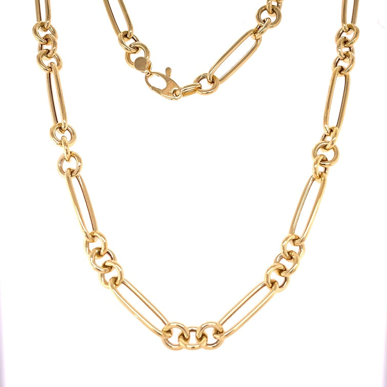 Collar De Paperclip De Oro Amarillo De 14Kt  10.50 G
