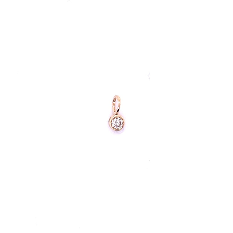 Colgante De Diamantes En Oro Amarillo De 14K 0.07 Ct.