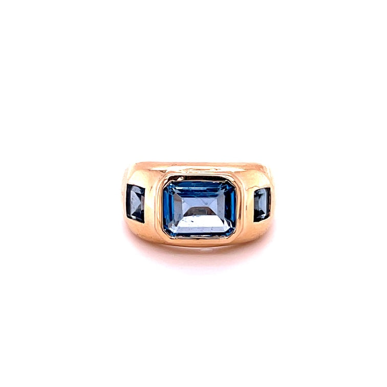 Anillo Topacio Oro Amarillo De 14Kt 5.6 Ct.