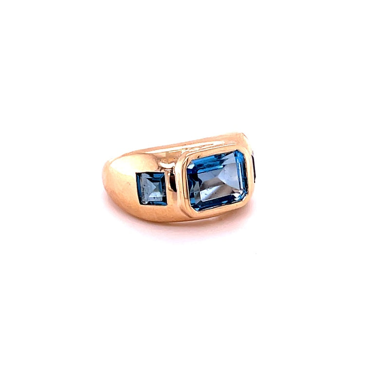 Anillo Topacio Oro Amarillo De 14Kt 5.6 Ct.
