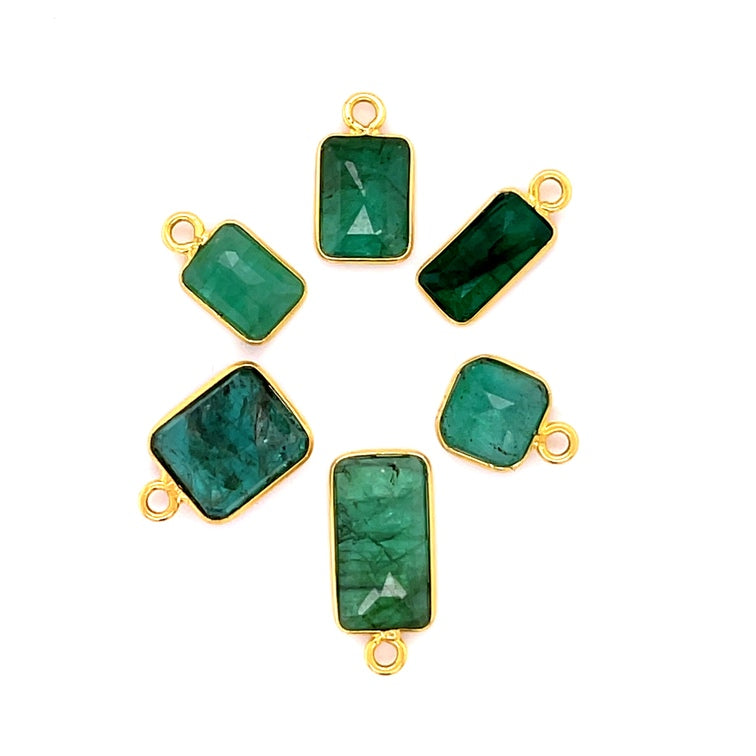 Colgante Octagono Esmeralda Oro Amarillo De 18 Kt 3.78 Ct.