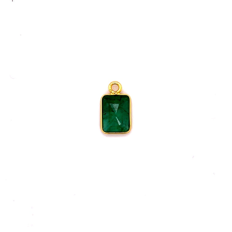 Colgante Octagono Esmeralda Oro Amarillo De 18 Kt 3.78 Ct.