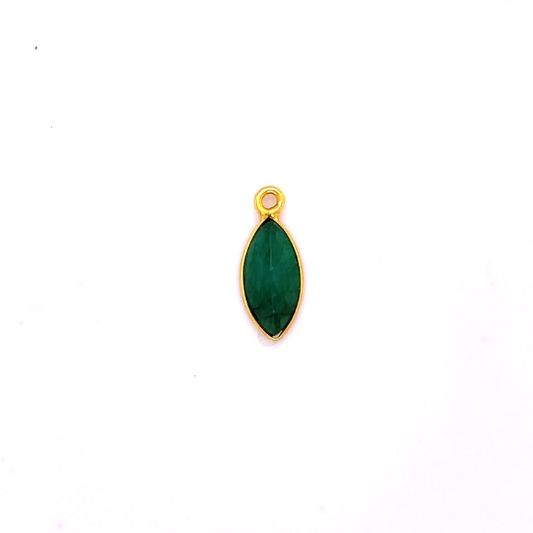 Colgante Marquesa Esmeralda Oro Amarillo De 18 Kt 3.74 Ct.