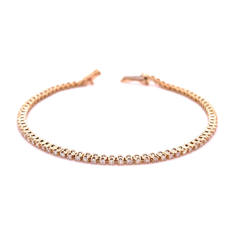 Pulsera Tennis de Diamante 1.02 CT. en Oro Amarillo de 14K