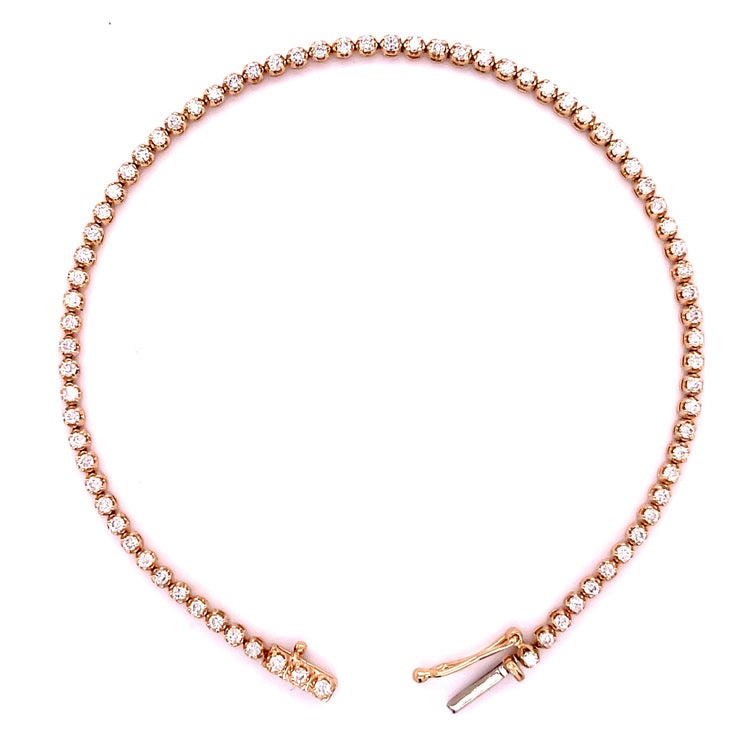 Pulsera Tennis de Diamante 1.02 CT. en Oro Amarillo de 14K