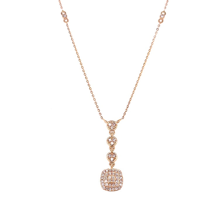 14Kt Yellow Gold Necklace with Diamonds, 0.26 CT