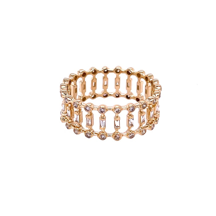 Anillo De Diamantes De Oro Amarillo De 14K 0.53 Ct.