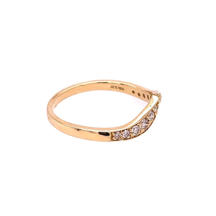 Anillo De Diamantes De Oro Amarillo De 14K 0.22 Ct.