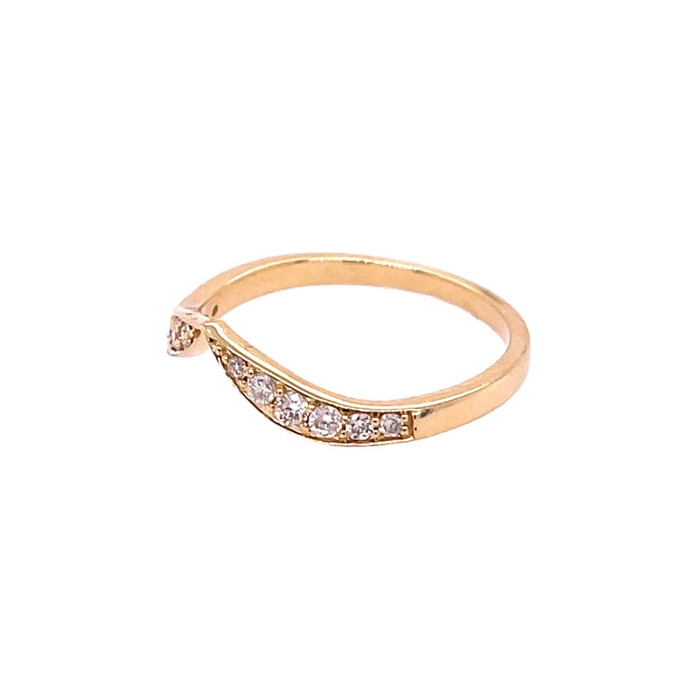 Anillo De Diamantes De Oro Amarillo De 14K 0.22 Ct.