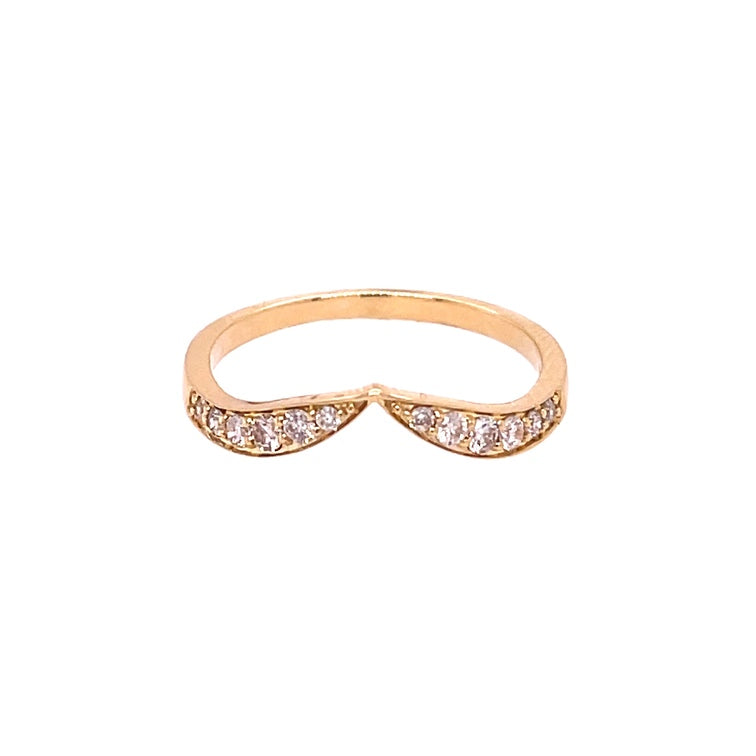 Anillo De Diamantes De Oro Amarillo De 14K 0.22 Ct.
