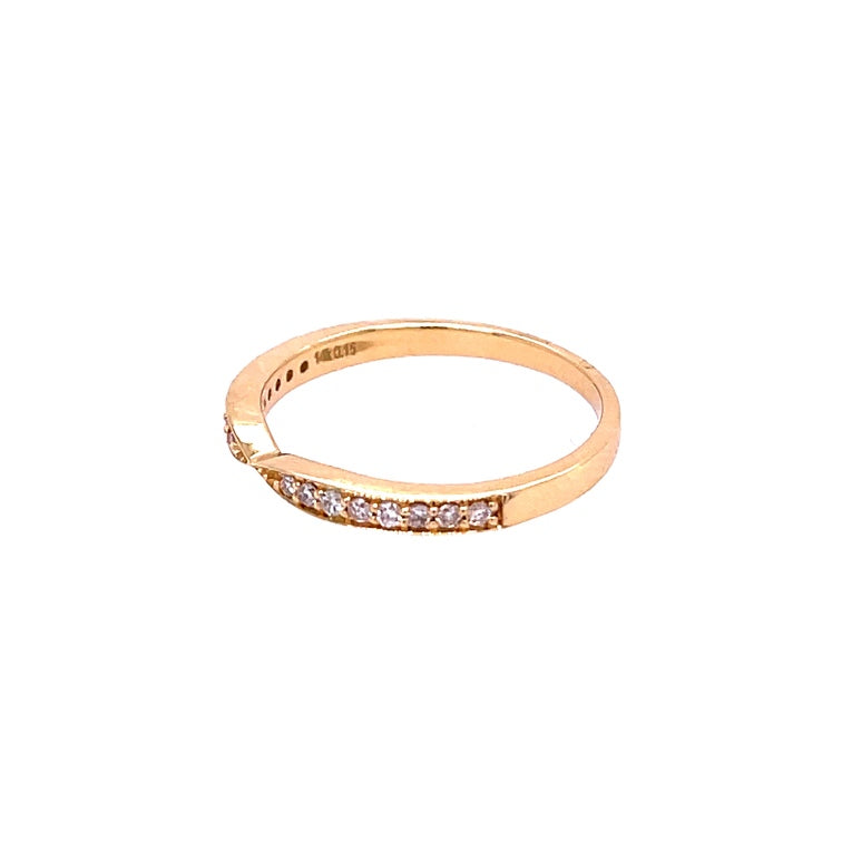 Anillo De Diamantes De Oro Amarillo De 14K 0.15 Ct.
