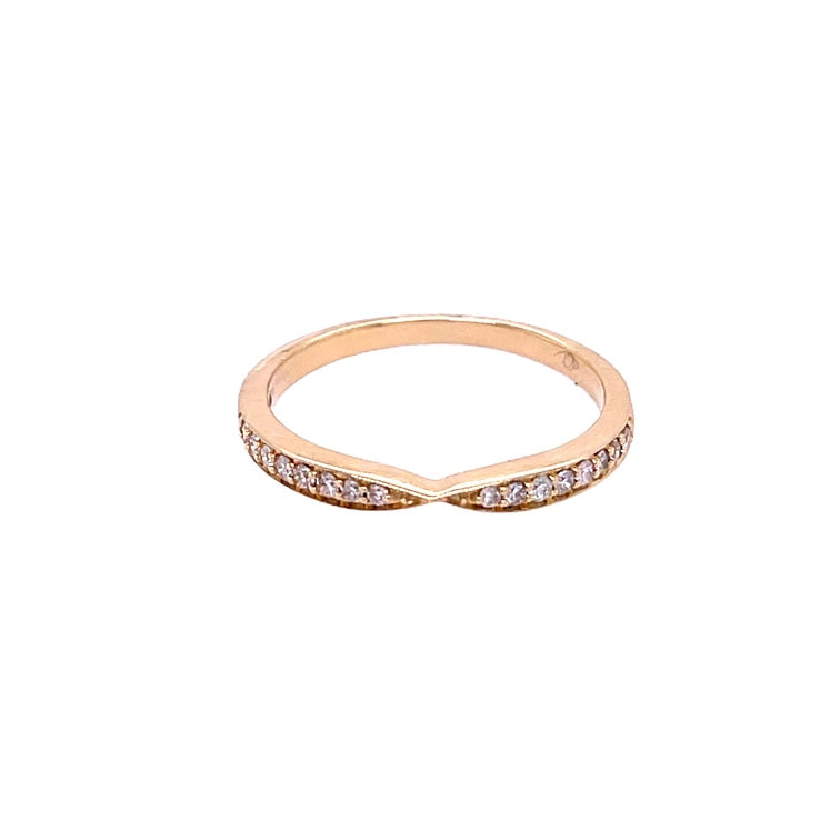 Anillo De Diamantes De Oro Amarillo De 14K 0.15 Ct.