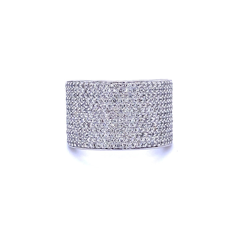 Anillo De Oro Blanco De 14 Quilates Con Diamantes 1.27 Ct.