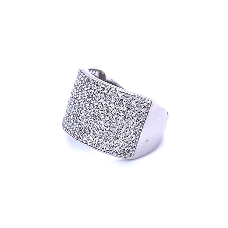 Anillo De Oro Blanco De 14 Quilates Con Diamantes 1.27 Ct.