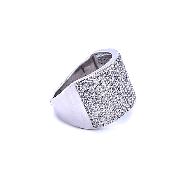 Anillo De Oro Blanco De 14 Quilates Con Diamantes 1.27 Ct.