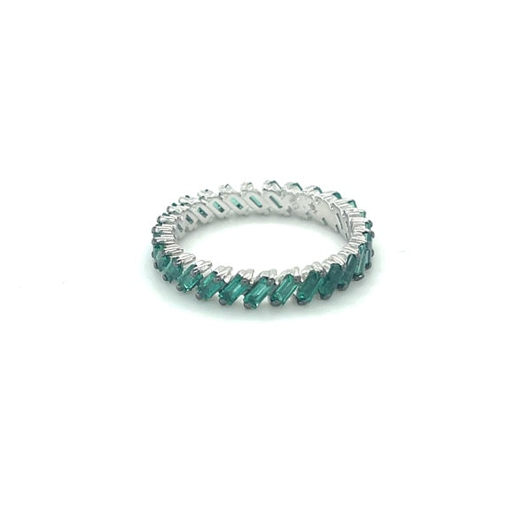 Anillo de Esmeralda en Oro Blanco de 14K 1.58ct