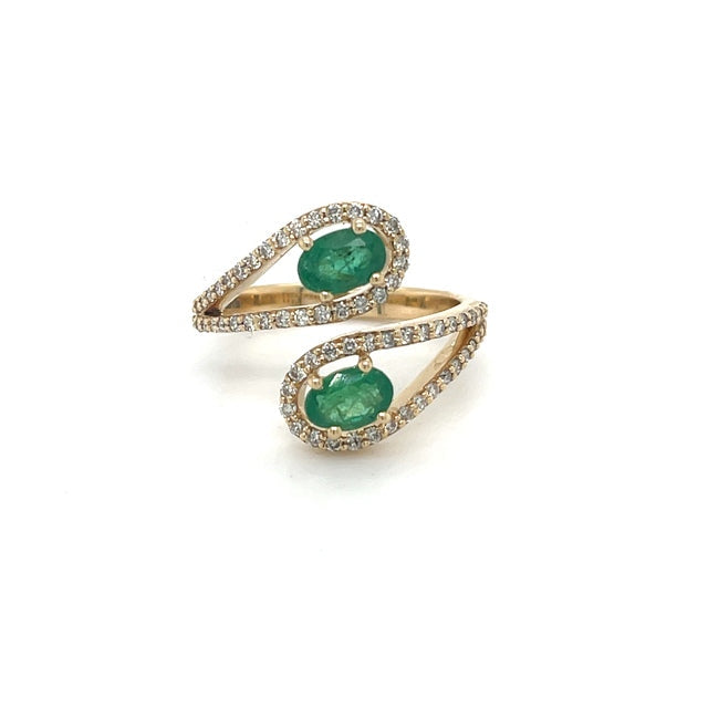 Anillo De Diamantes Esmeralda 1.4 Ct.