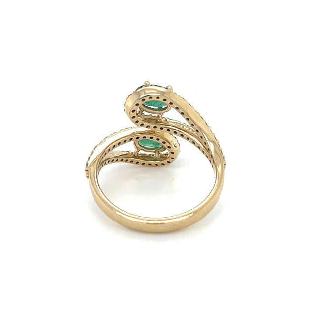 Anillo De Diamantes Esmeralda 1.4 Ct.