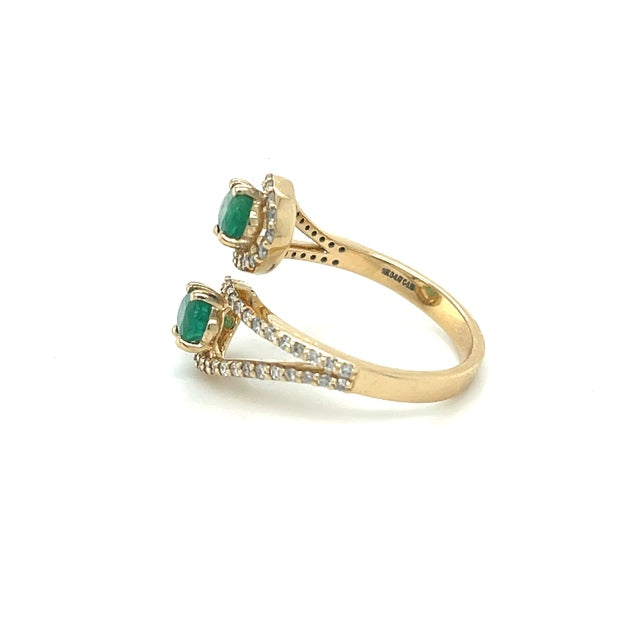 Anillo De Diamantes Esmeralda 1.4 Ct.
