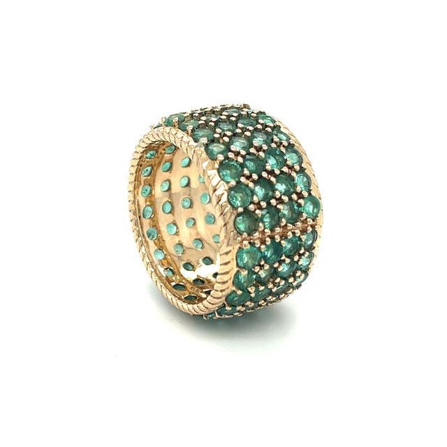 Anillo De Oro Amarillo Y Esmeralda 5.47 Ct.